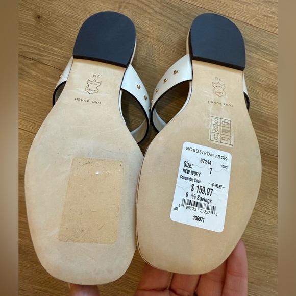 TORY BURCH Vintage Plaque Sandals -NEW but Flawed - Picture 8 of 8